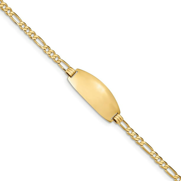 14K Yellow Gold Oval Idaho Figaro Bracelet 
